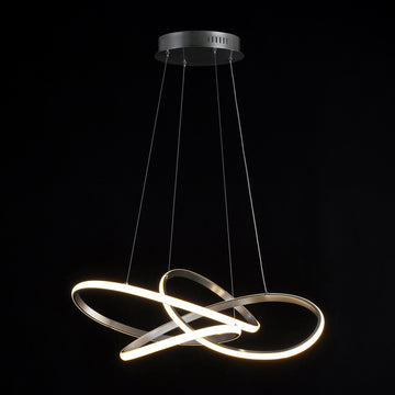 Alexia 25" Abstract Integrated LED Metal Adjustable Pendant - JONATHAN Y